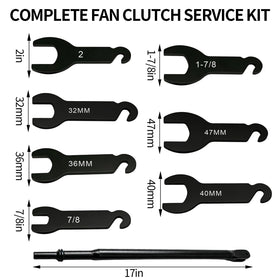 XiTuanYuan handle and seven attachment wrenches laid out to demonstrate included sizes and portability