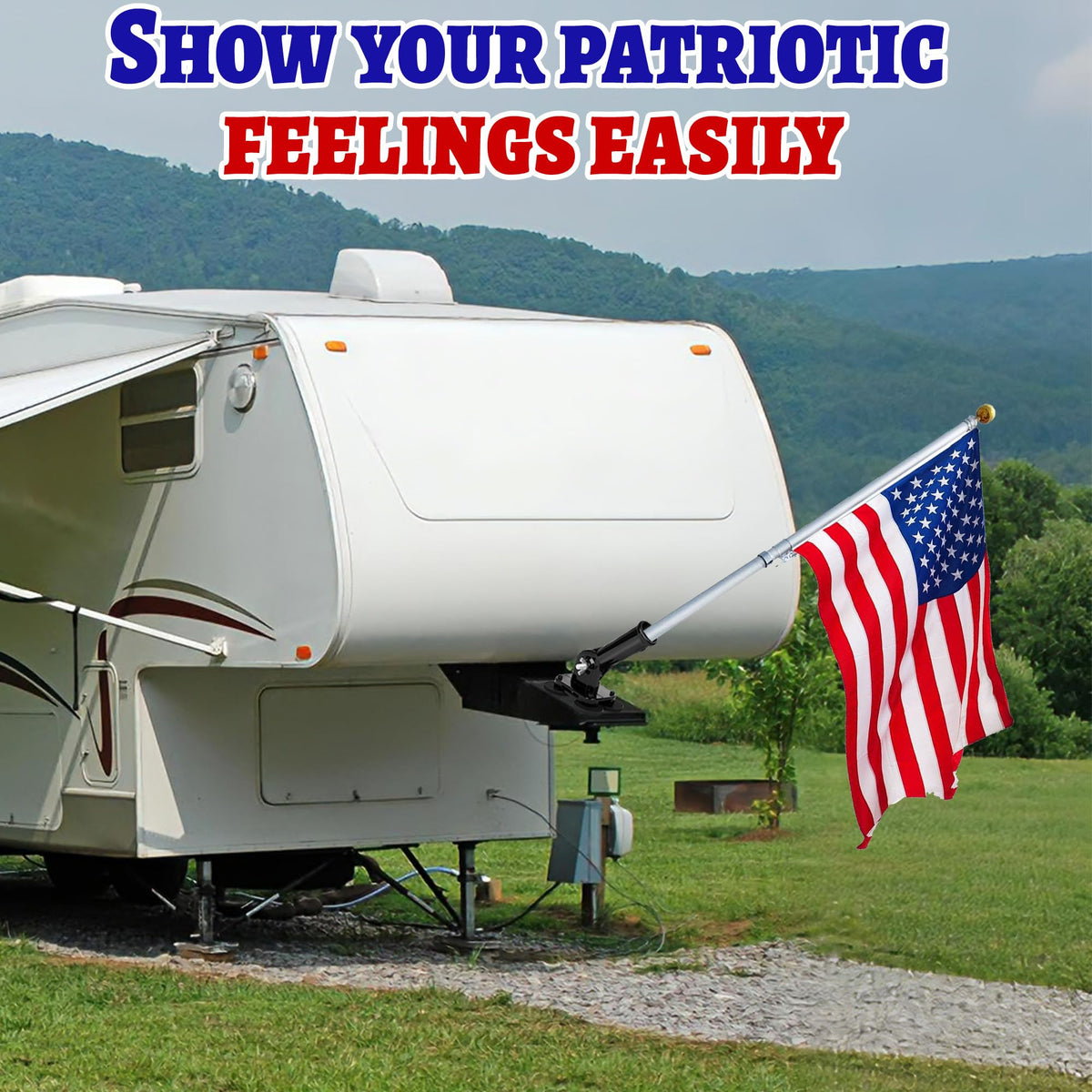 xiuouix lifestyle campsite display showing flag visibility benefit
