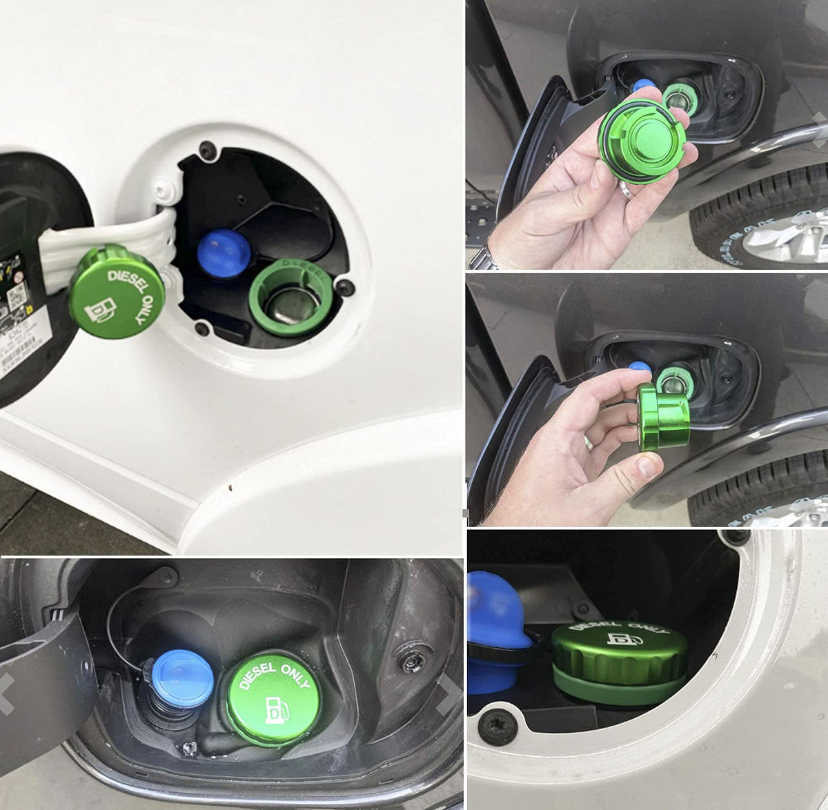 XJDAMZ cap attached to truck magnet keeps cap off ground while refueling