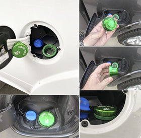 XJDAMZ cap attached to truck magnet keeps cap off ground while refueling