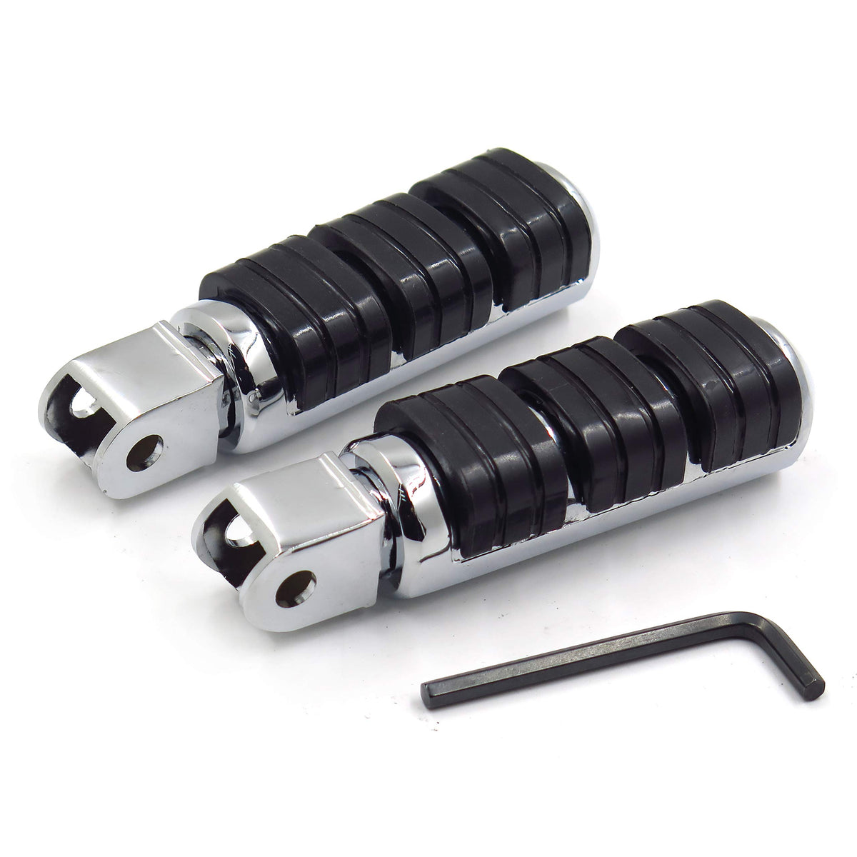 XKH-MOTO front pegs pair showing packaging and contents, durable replacement
