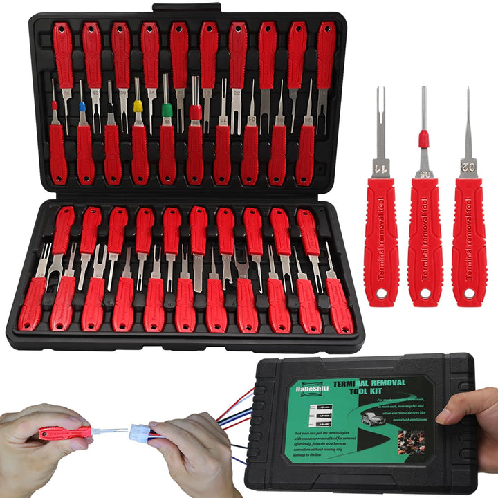 XLWJBES front view of organized case with all 41 tools visible, speeds selection