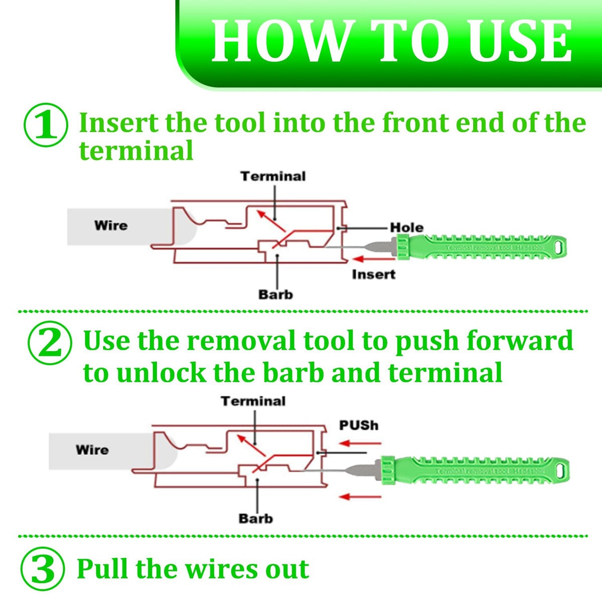 XLWJBES detailed extractor tip showing hardened edge for reliable pin removal