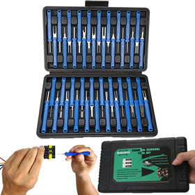 XLWJBES front view of blue blow-molded case showing kit organized and portable