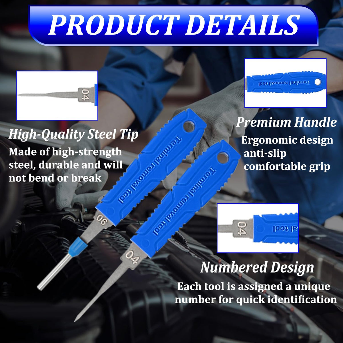 XLWJBES ergonomic non-slip handle close-up offering controlled grip and comfortable use