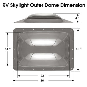 XMK skylight installed on RV roof showing weatherproof fit and improved daylight benefit