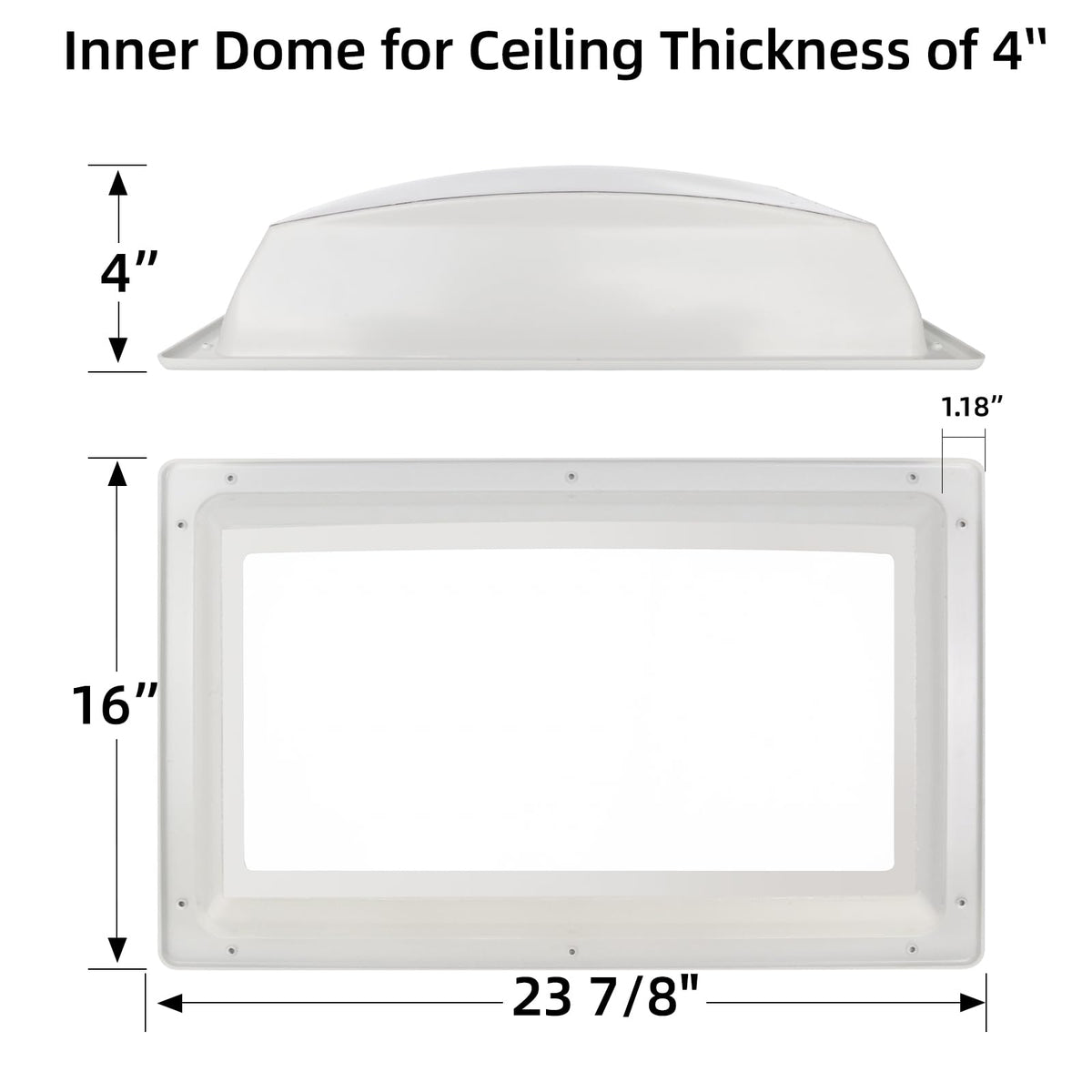 XMK profile cross-section showing thicker dome for better impact resistance
