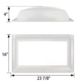 XMK side profile showing flange and 4" height option for proper fit