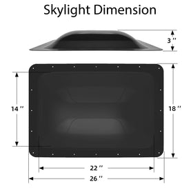XMK dome beside measuring ruler showing 18x26 size for accurate fit