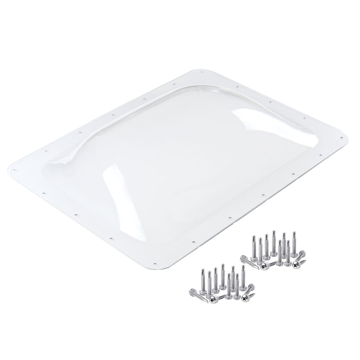 XMK skylight front view showing dome clarity and durable design benefit