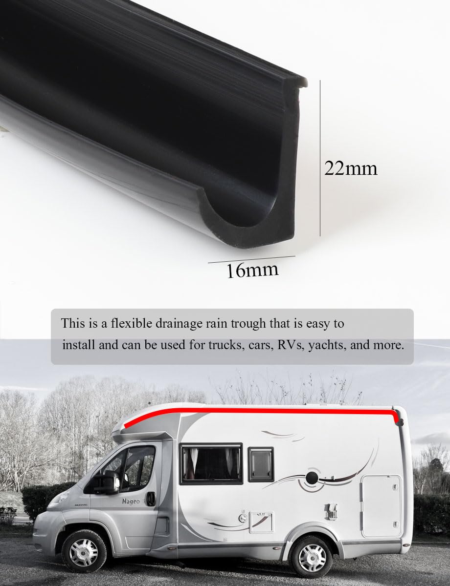 XmuxHai gutter next to measuring tape showing 16FT length and easy sizing