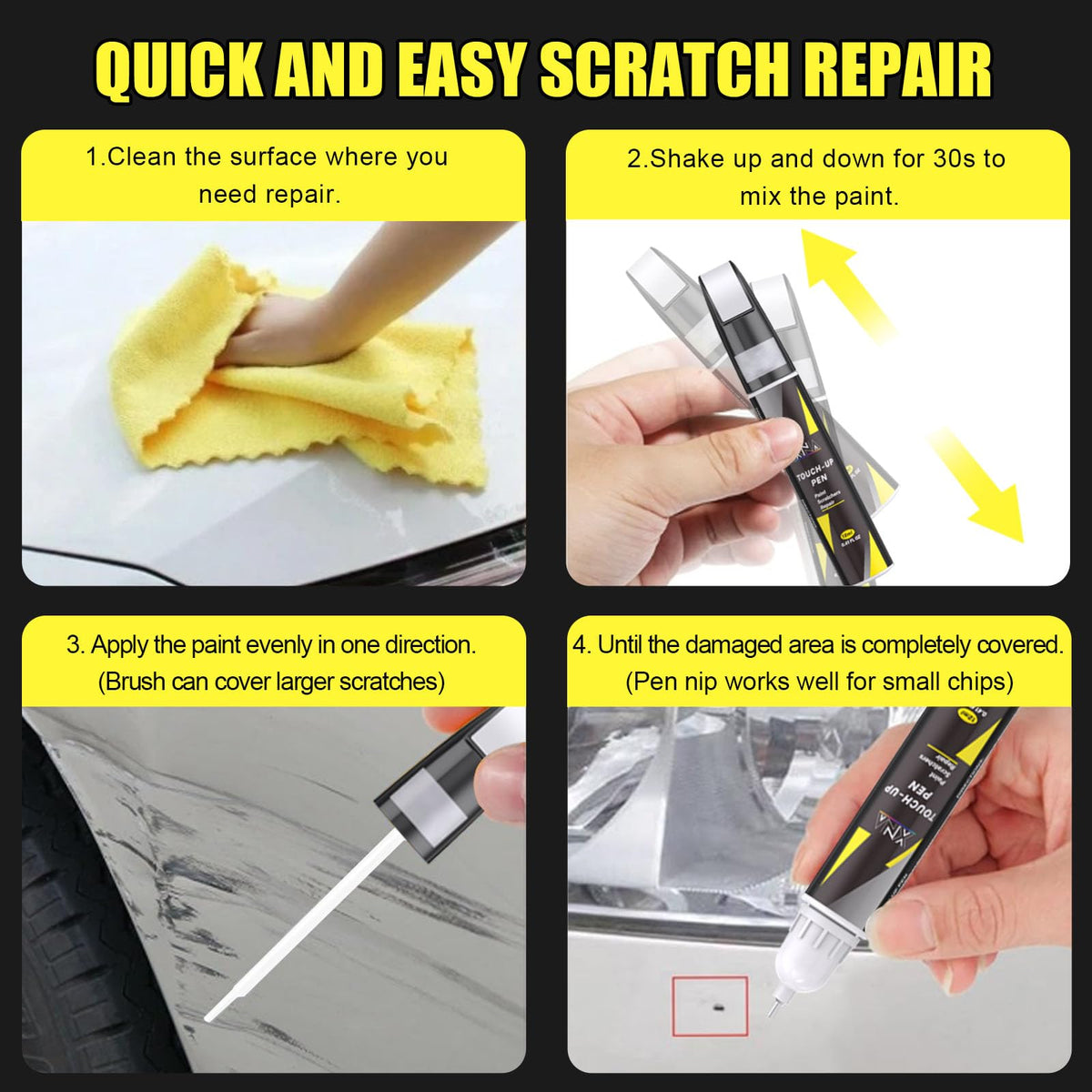 XNA paint applied to a Honda door chip showing color match and coverage