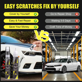 XNA touch-up on parked Honda showing discreet repair and improved appearance