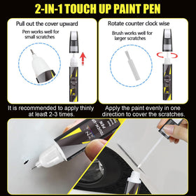 XNA pen tip close-up showing precision applicator for accurate chip repair
