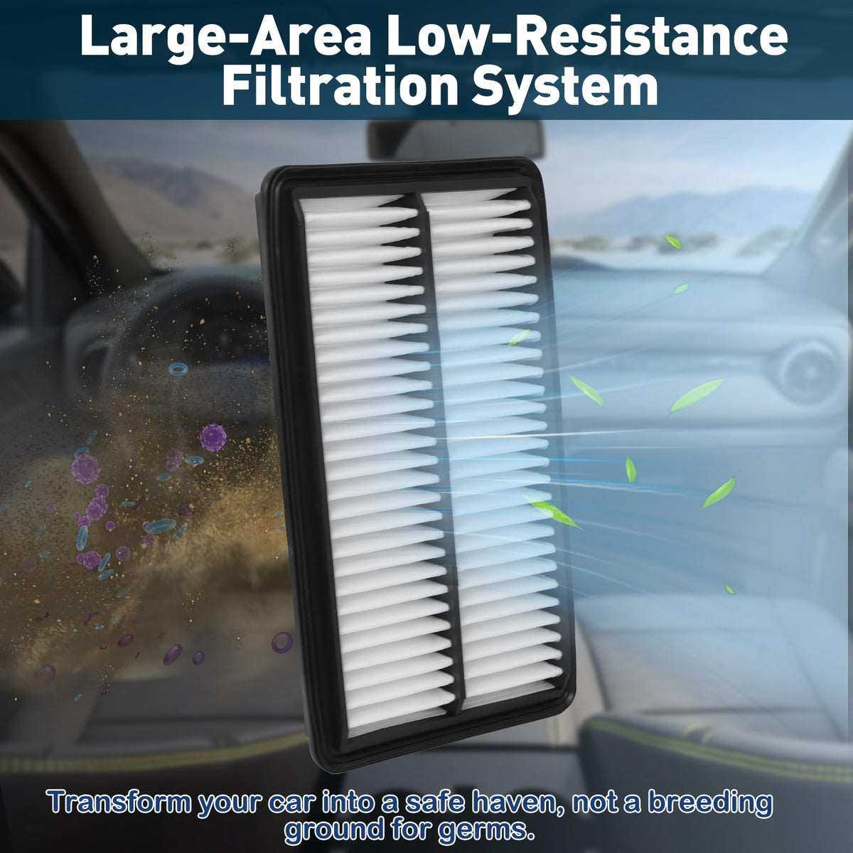 XNGQUEY cabin filter shown in glovebox slot improving cabin air