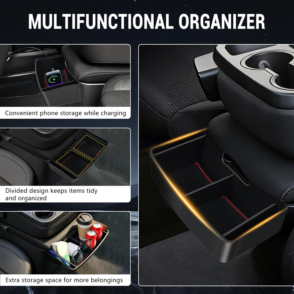 Xomzema anti-slip silicone mats reducing rattles and protecting items benefit