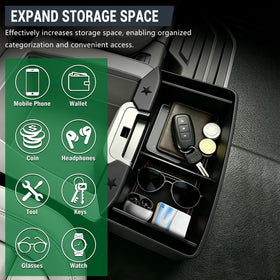 Xomzema installed under armrest keeping items reachable benefit