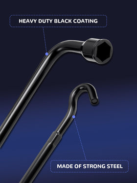 Xongjojo tool in use on an F‑150 tire showing efficient ratcheting action to speed up changeovers