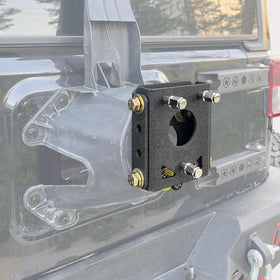 XOOKUN front view spare tire carrier showing secure mounting and improved stability