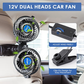 XOOL fan mounted on dashboard delivering directed cabin airflow