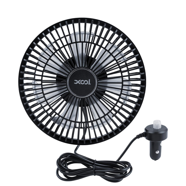 XOOL front view of clip fan showing compact design and airflow benefit
