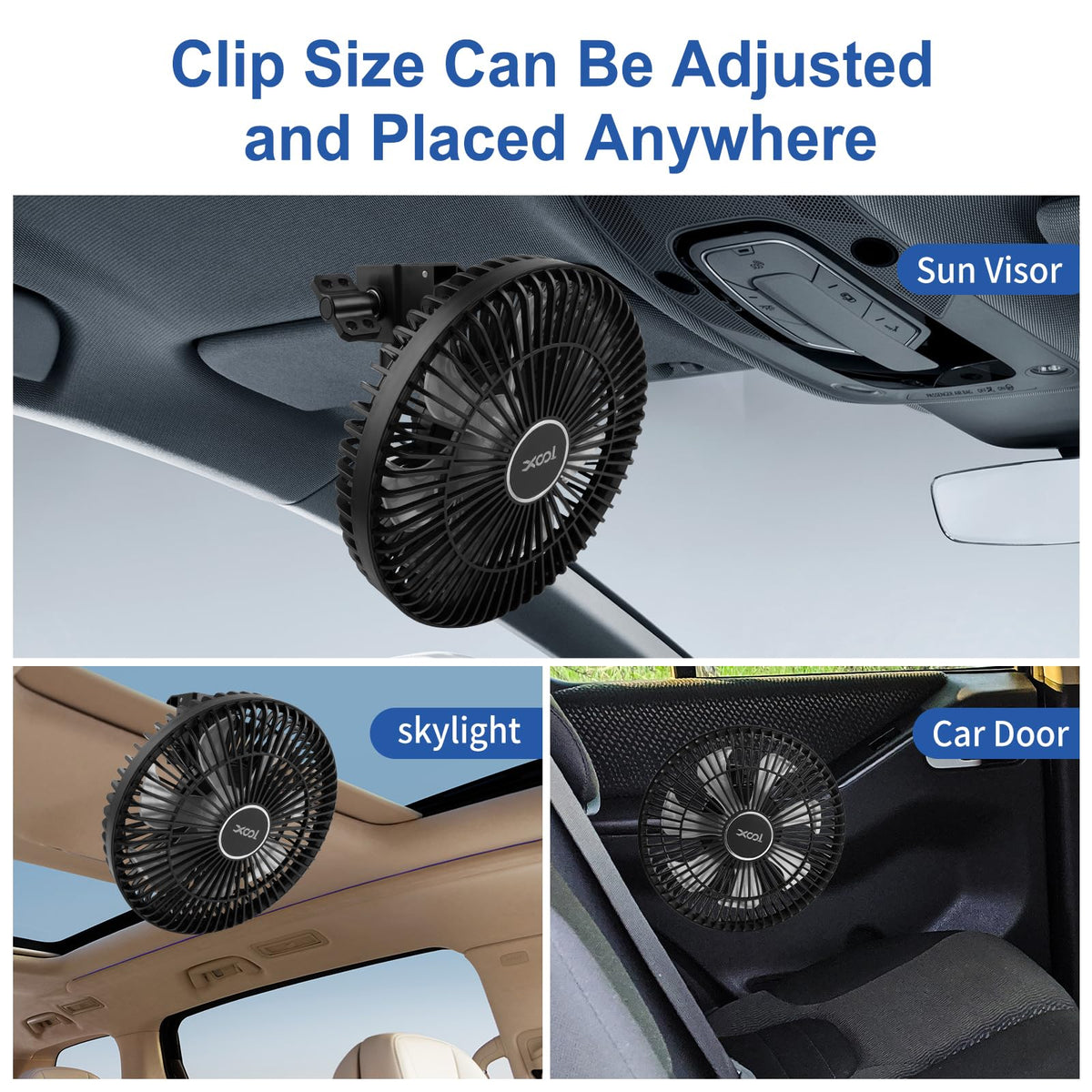 XOOL fan with 6.5-foot cord showing flexible placement benefit