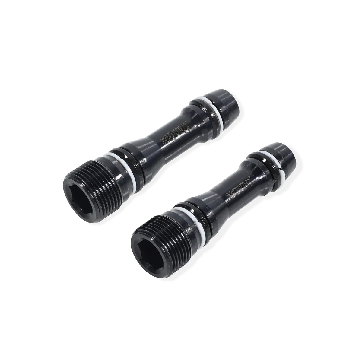 Xotic Performance stand pipe next to ruler for accurate size and scale reference