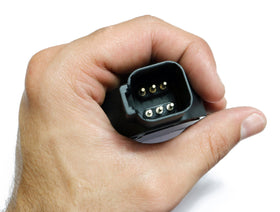 Xotic Performance TPS close-up of electrical connector for reliable plug-and-play