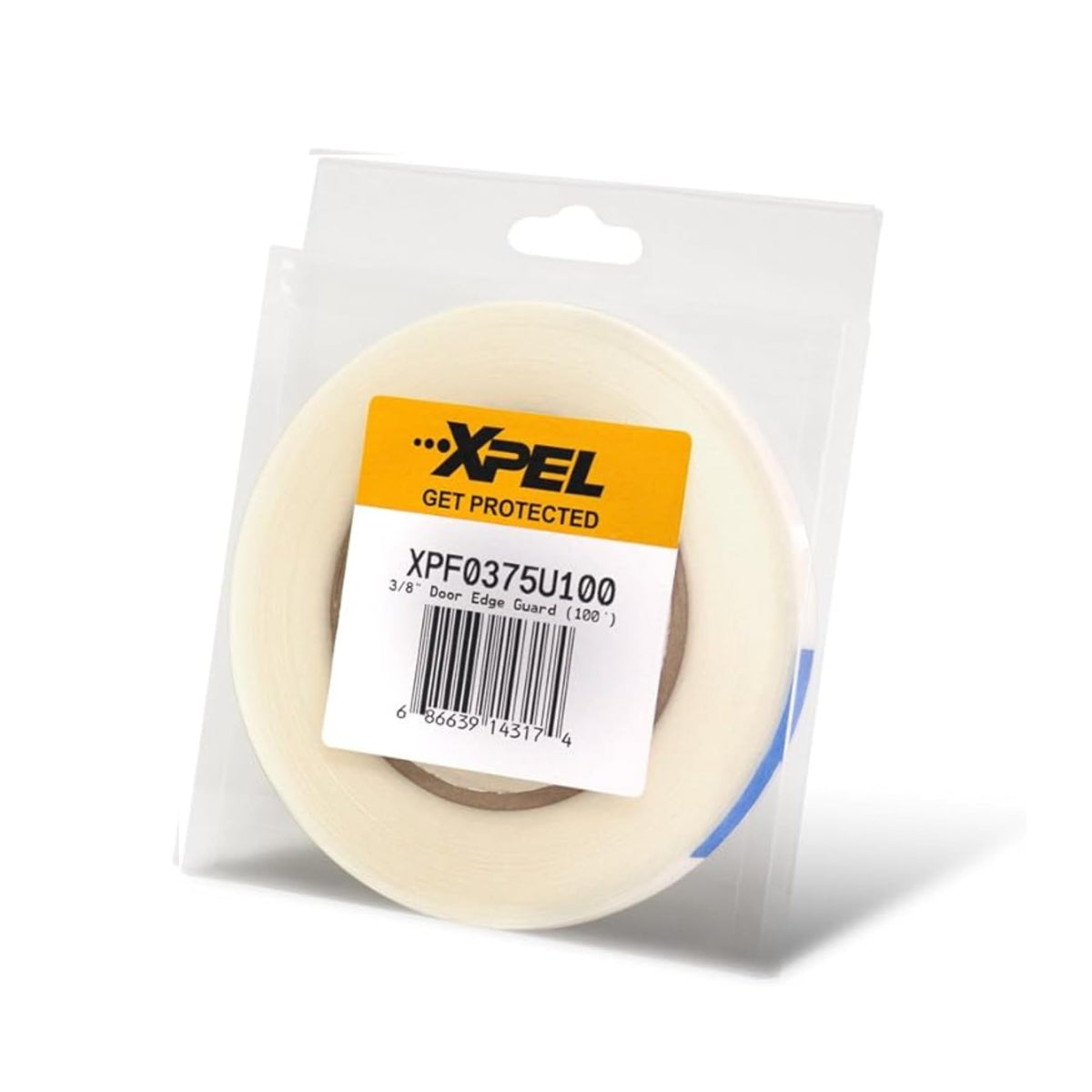 XPEL roll front view showing clear urethane film protecting edges