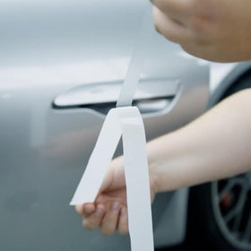 XPEL demonstration of self-healing film reducing minor scratch visibility