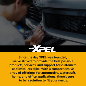 XPEL door sill guard next to ruler showing 60 by 2.75 inch scale