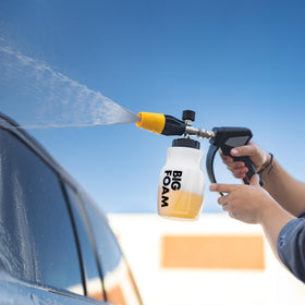 XPEL vehicle wash in shade showcasing streak-free finish benefit