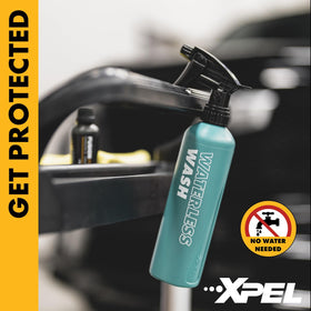 XPEL applied during detailing in driveway showing quick maintenance and portability benefit