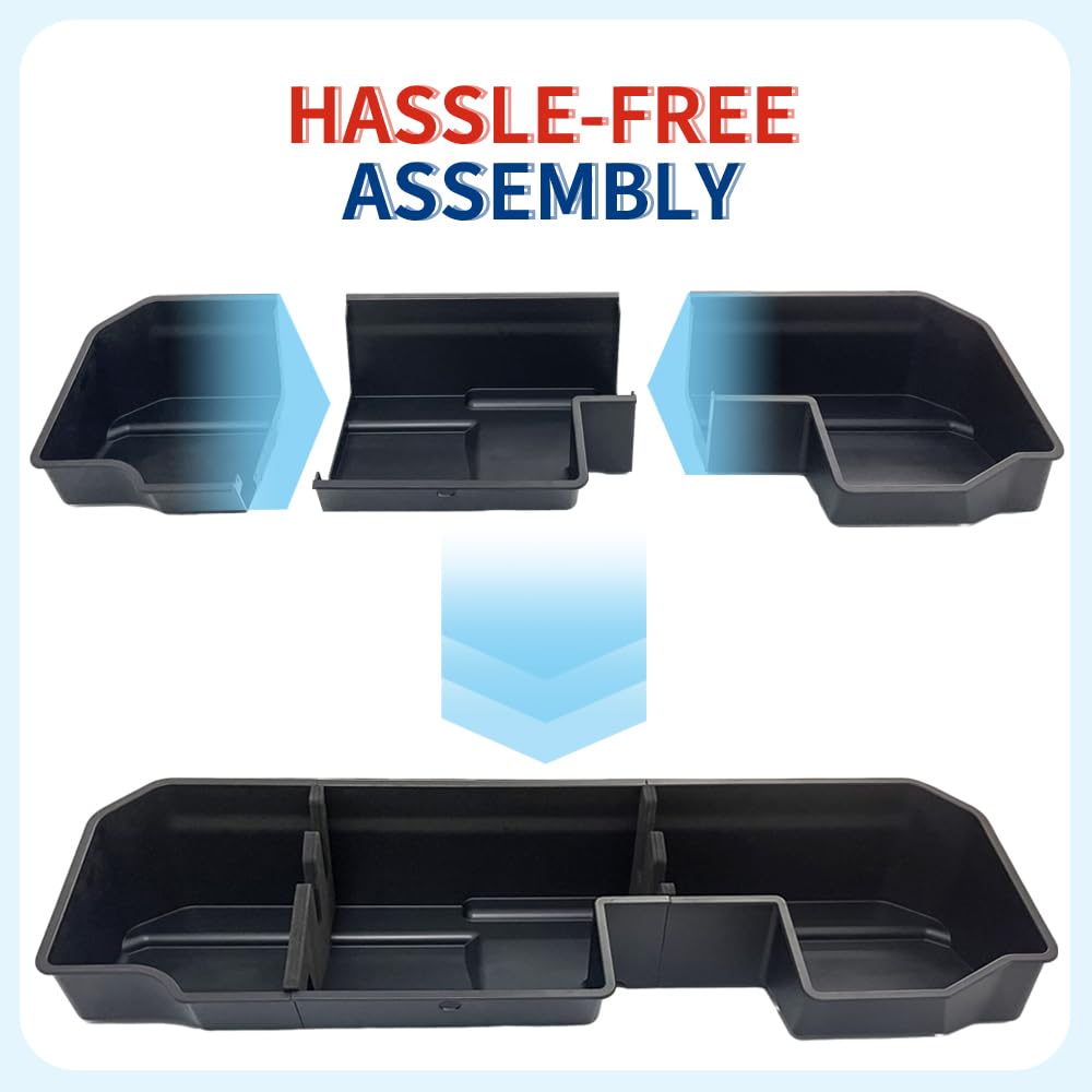 XPHAZZ installed under rear seat demonstrating discreet organized storage benefit