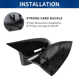 XPHAZZ mirror cap underside with mounting clips showing secure fit benefit