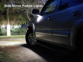Xpismii LEDs at license plate and puddle light enhancing exterior safety