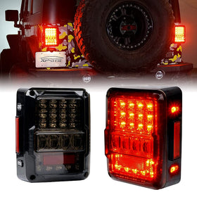 Xprite front view smoked tail light showing modern 4D lens and improved look