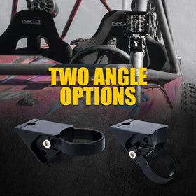 Xprite close-up of angled bracket detail showing adjustable aim