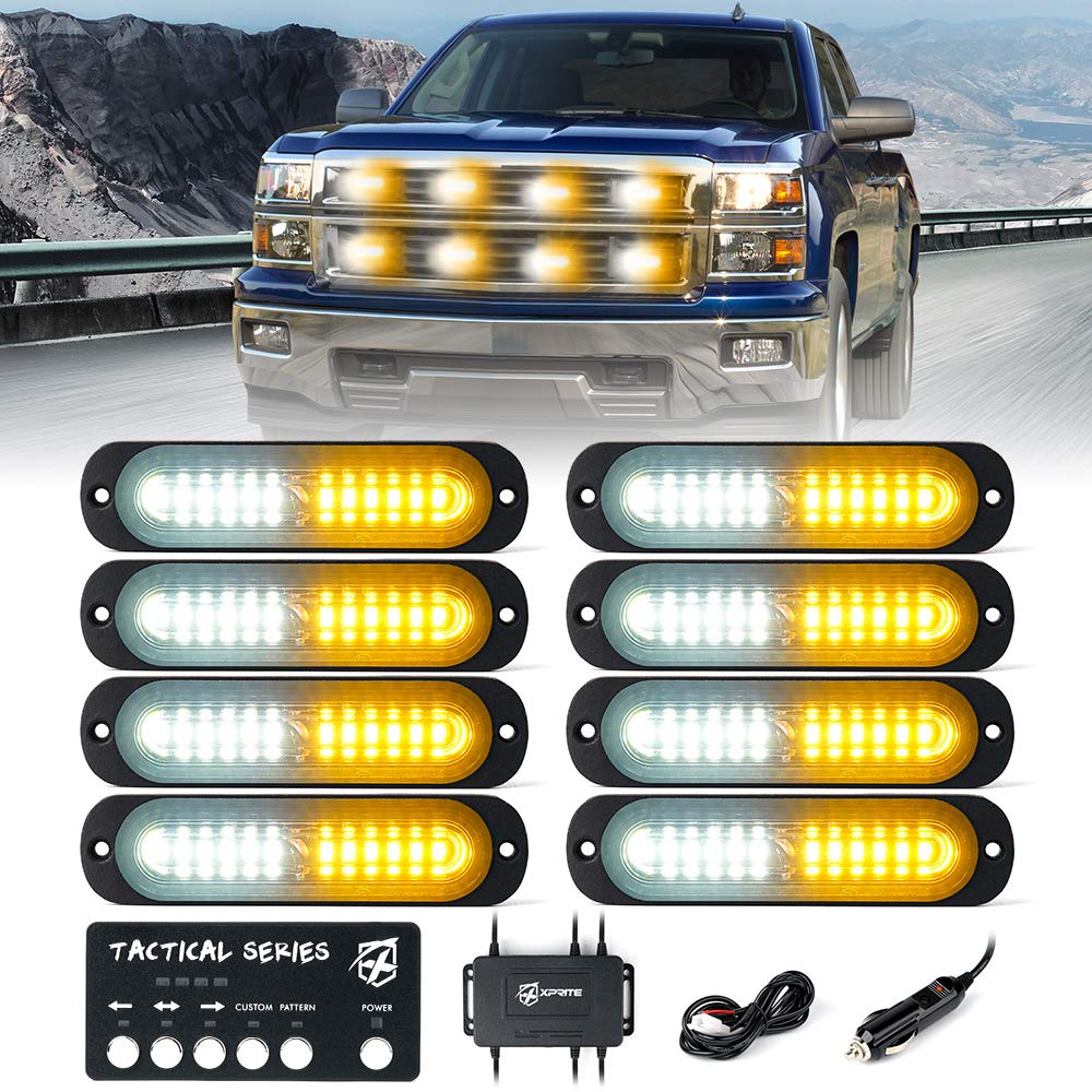 Xprite front-facing grille strobe showing slim profile and bright output