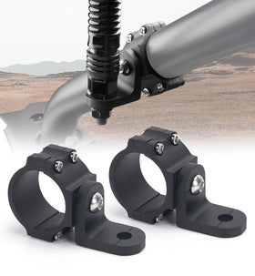 Xprite mount front view on roll bar showing secure clamping and durability