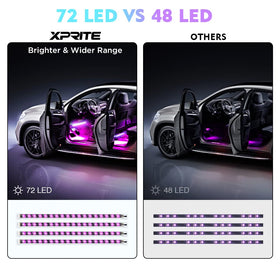 Xprite close-up of LED chips highlighting vivid color output benefit