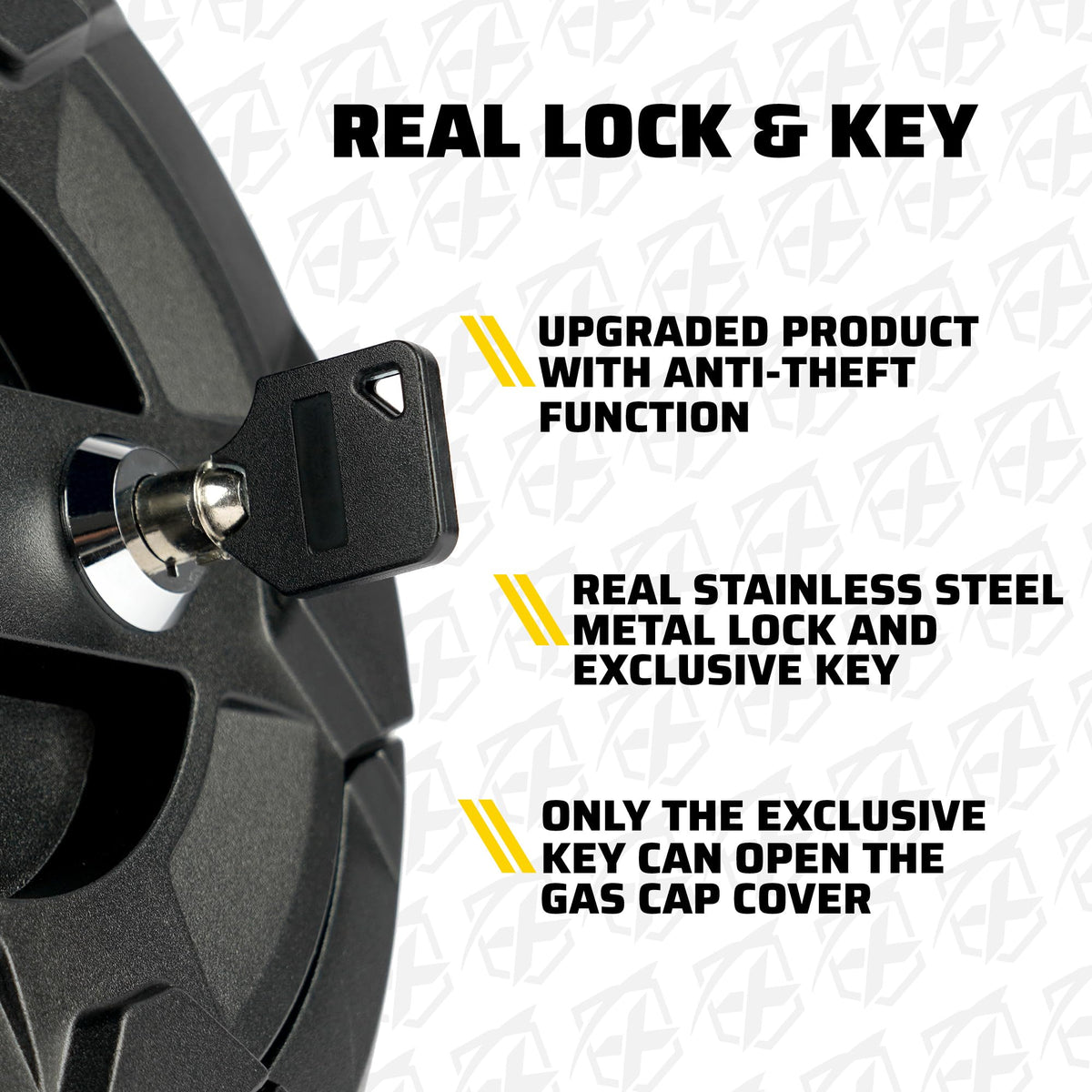 Xprite lock and key detail demonstrating secure keyed protection benefit