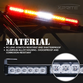 Xprite chase bar mounted on Polaris RZR rear improving on-trail signaling
