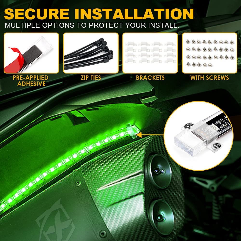 Xprite mounting hardware and adhesive showing secure installation parts