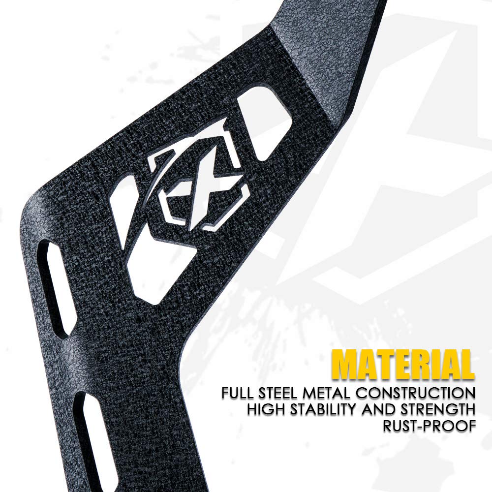 Xprite brackets holding a 50-inch light bar demonstrating stable, centered illumination
