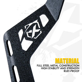 Xprite brackets holding a 50-inch light bar demonstrating stable, centered illumination