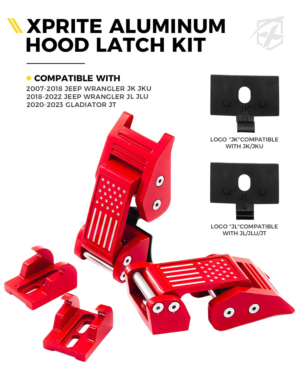 Xprite latch side profile showing engagement point and stronger hood retention