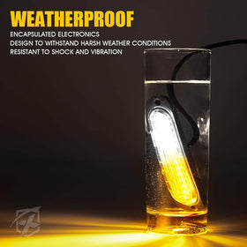 Xprite strobe next to a hand to show compact size and simple fit