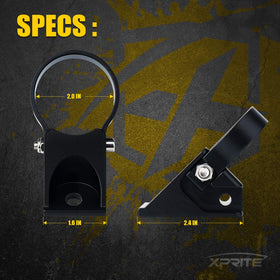 Xprite bracket next to ruler displaying compact size benefit