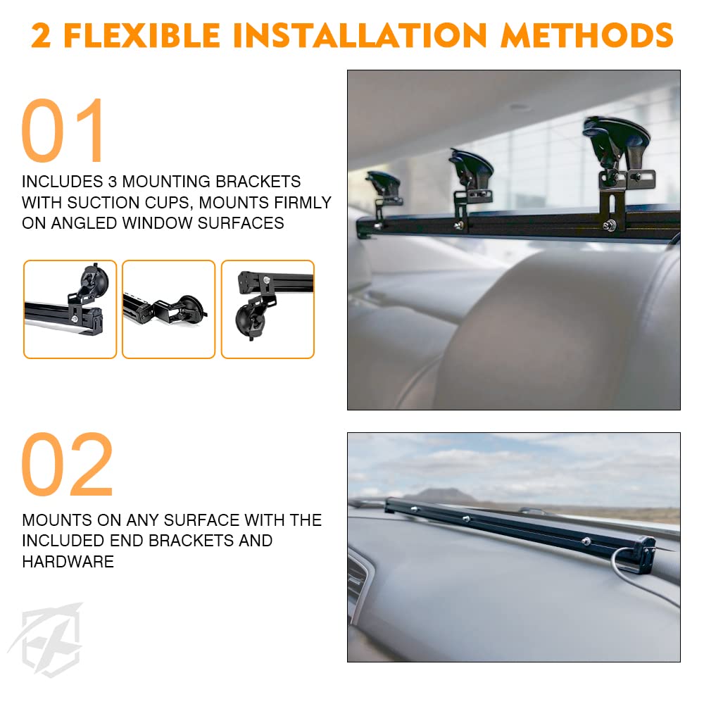 Xprite mounted on truck roof in work zone showing day-visible warning benefit